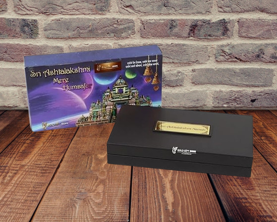 24K Gold Plated AshtaLakshmi Maa Pocket Temple