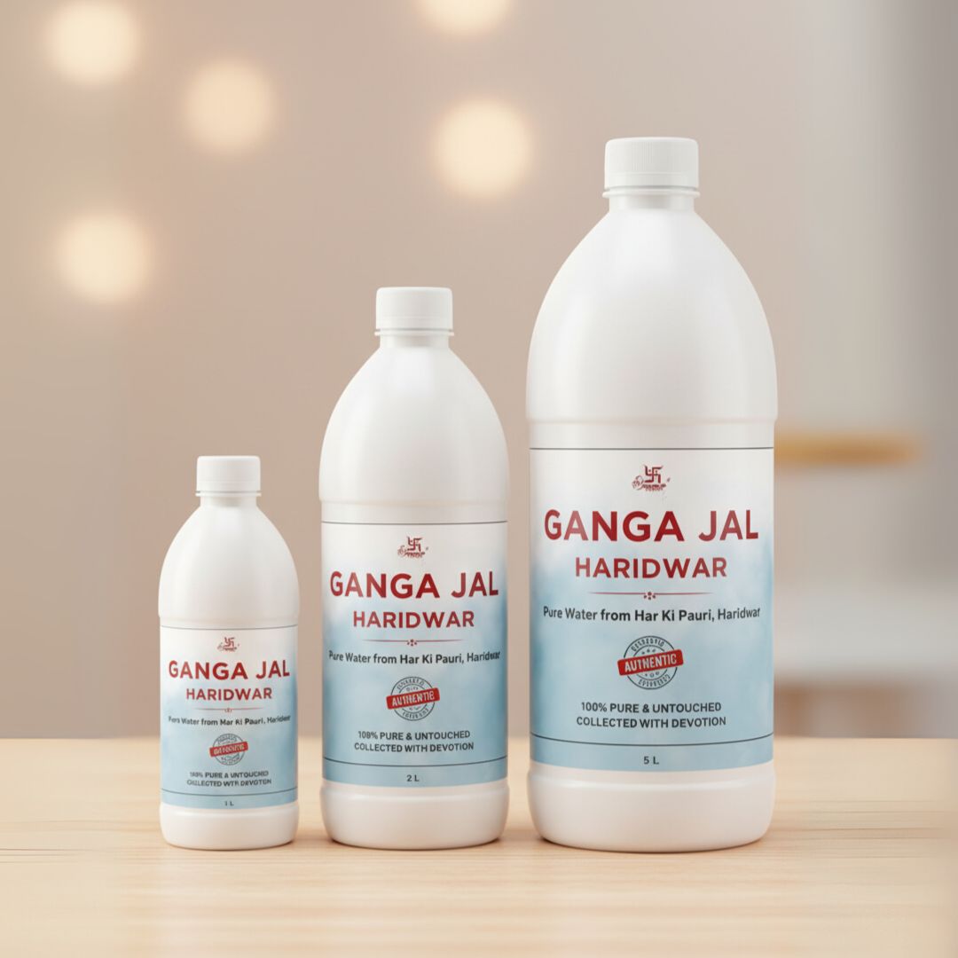 Haridwar Ganga Jal | 100% Pure & Untouched Holy Water from Har Ki Pauri | Sacred Ganga Water for Puja, Abhishek & Rituals
