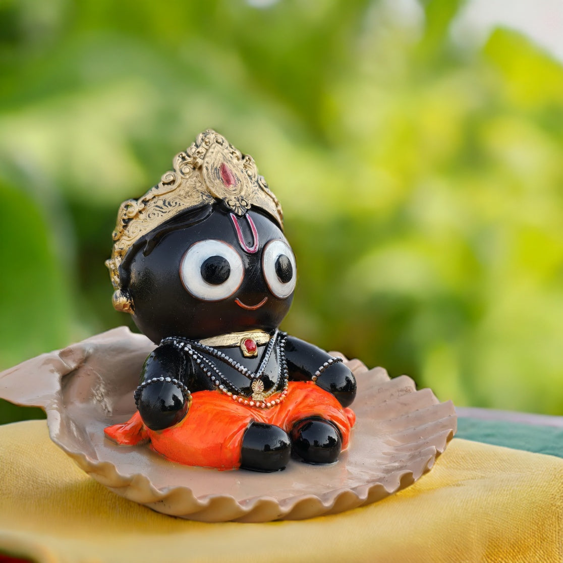 Jai Jagannath Idol | Bal Jagannath Murti on Shankh Base