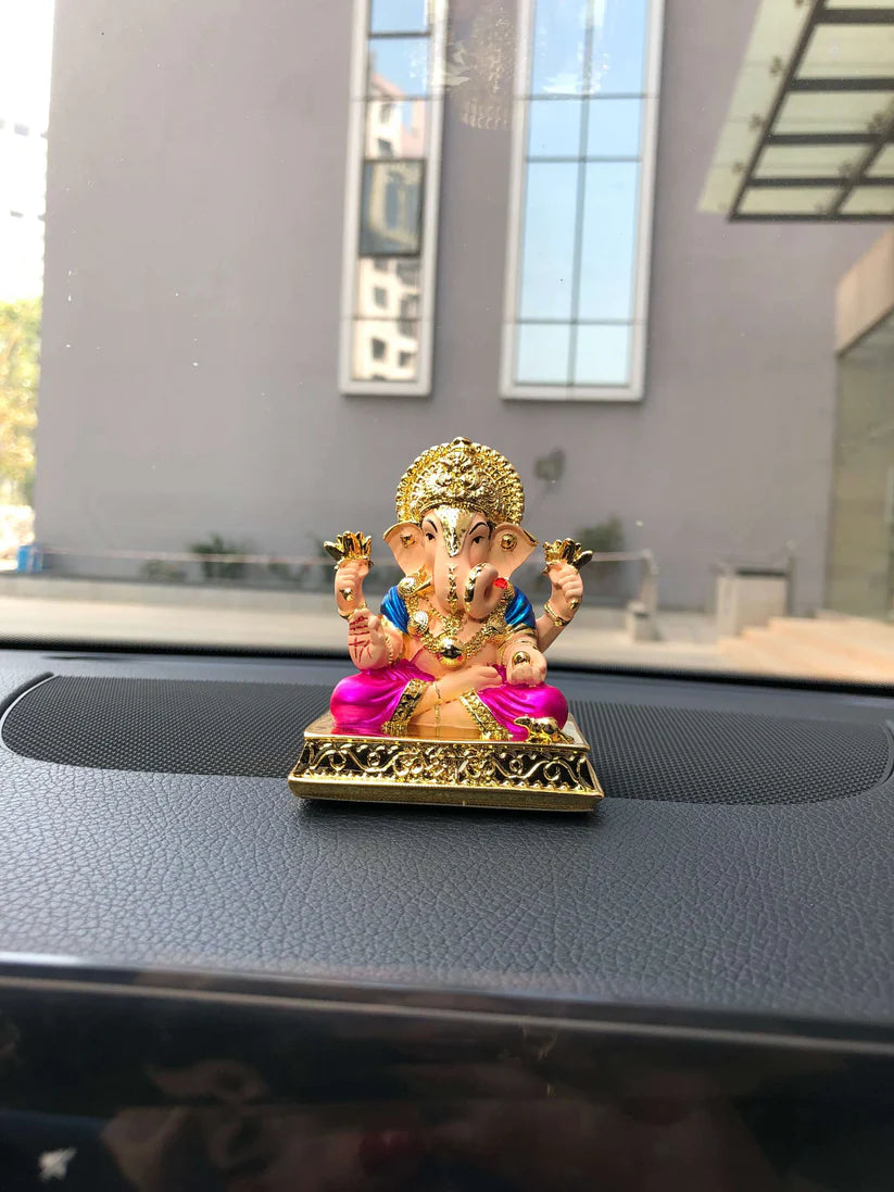 Gold Plated Lord Ganesha Murti For Home Temple