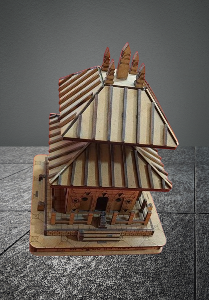 3D Shri Pashupatinath Mandir Small Model | Exquisite Wooden Temple
