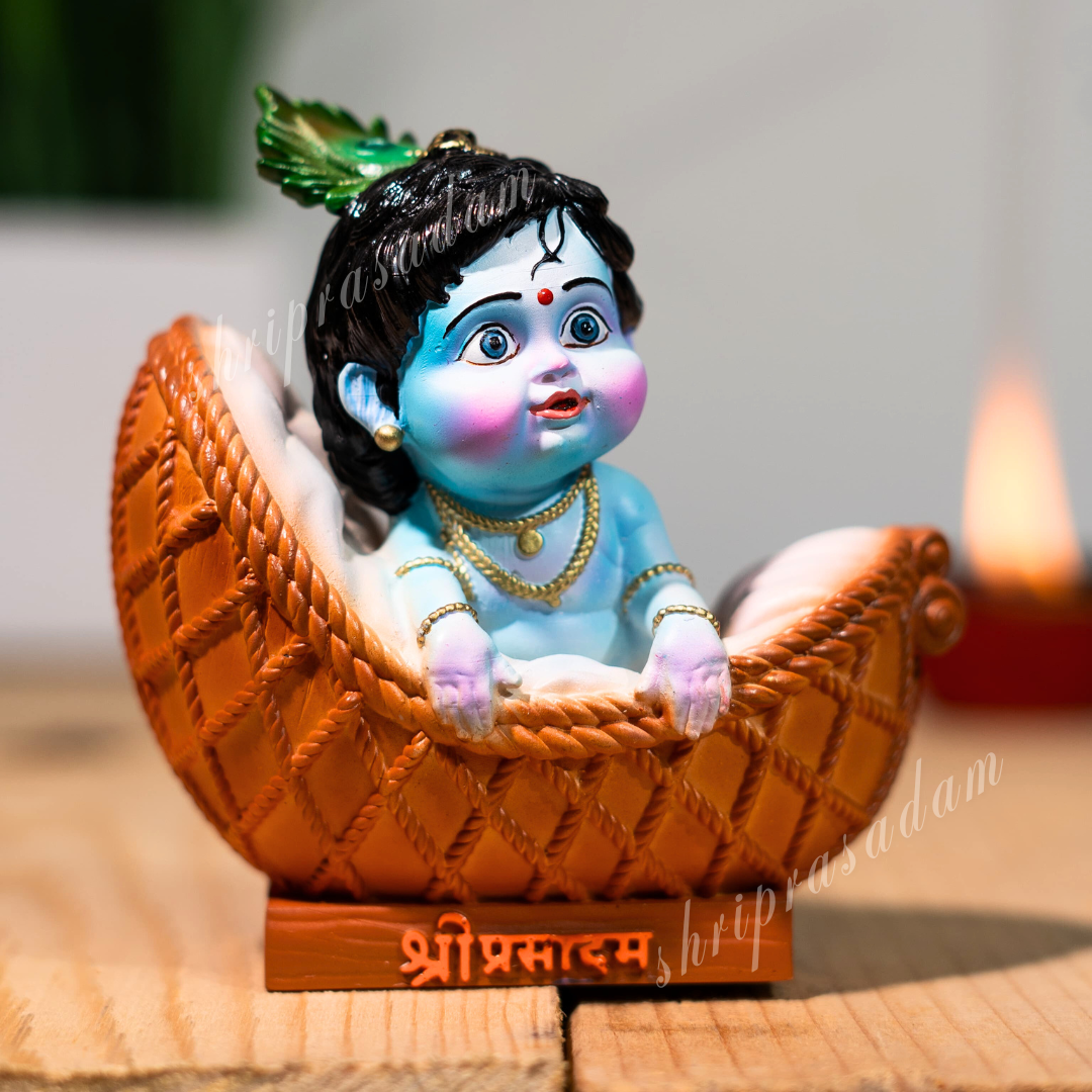 Laddo Gopal Idol | Bal Krishna Murti | Decorative Showpiece Makhan Chor