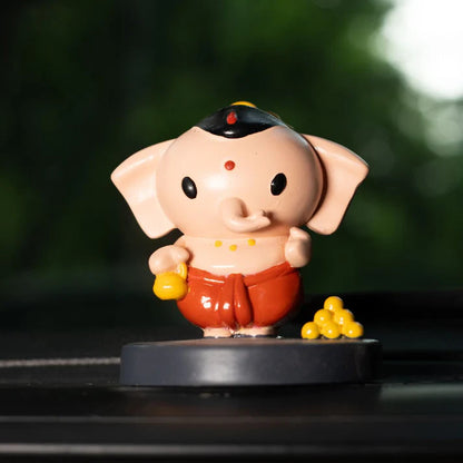 Cute Bal Ganesha Idol For Home, Car Dashboard, Gifting & Decor