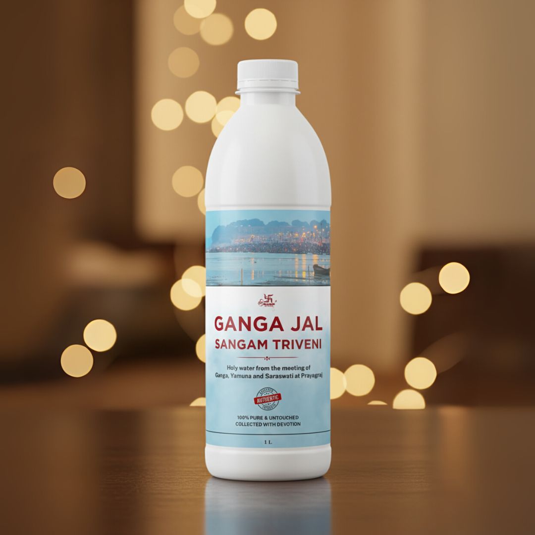 Sangam Triveni Ganga Jal | Holy Water from Prayagraj | Sacred Water from Ganga, Yamuna & Saraswati for Puja, Abhishek & Rituals