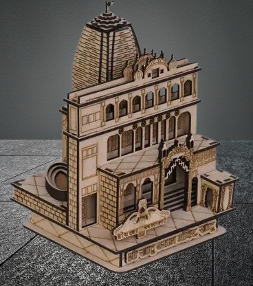 Khatu Shyam Mandir Small Beautiful Miniature | 3D Khatu Shyam Mandir model