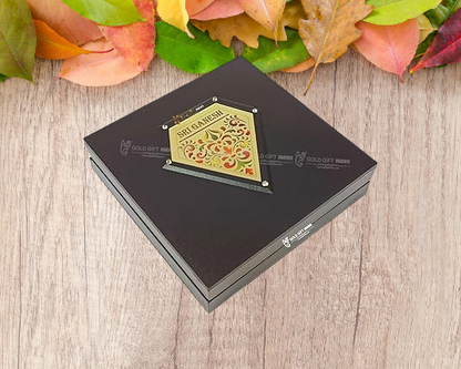 24K Gold Plated Square Dagdu Seth Ganesh Pocket Temple