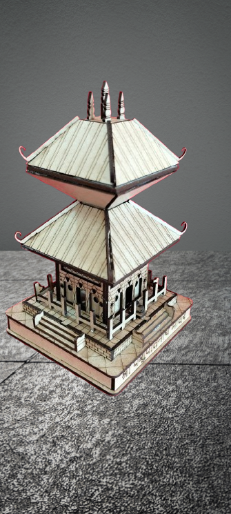 3D Shri Pashupatinath Mandir Small Model | Exquisite Wooden Temple