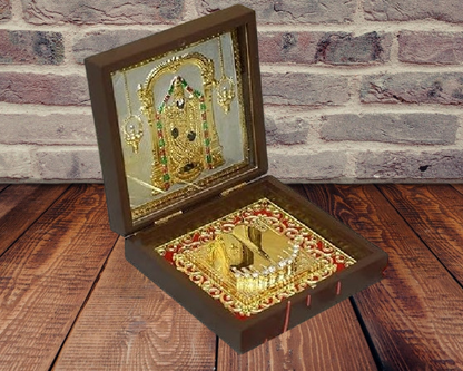 24K Gold Plated Tirupati Balaji Pocket Temple