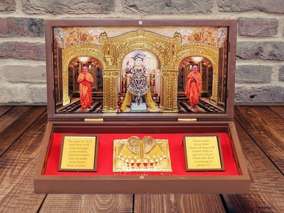 24K Gold Plated Swaminarayan pocket Temple