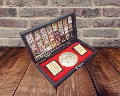 24K Gold Plated Jain 24 Tirthankar Darshan Pocket Temple