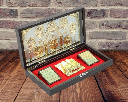 24K Gold Plated AshtaLakshmi Maa Pocket Temple