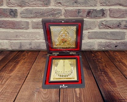 24K Gold Plated Square Dagdu Seth Ganesh Pocket Temple
