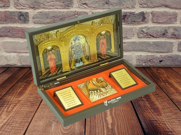 24K Gold Plated Swaminarayan pocket Temple