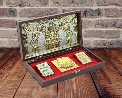 24K Gold Plated Ashtavinayak Ganesh Pocket Temple