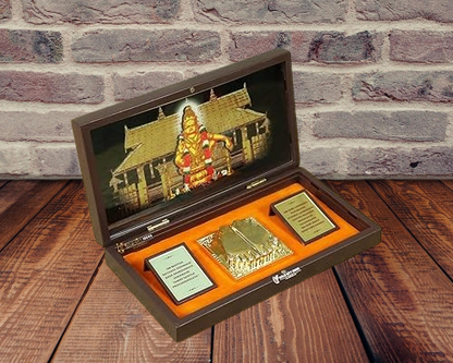 24K Gold Plated Ayyappa Swami Pocket Temple