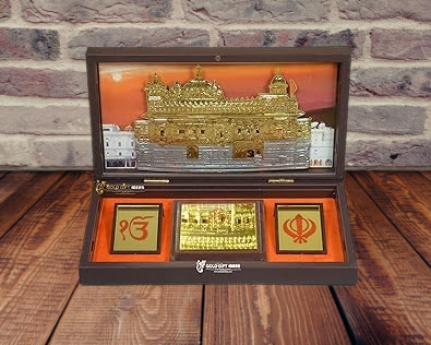 24K Gold Plated WaheGuruji Pocket Temple