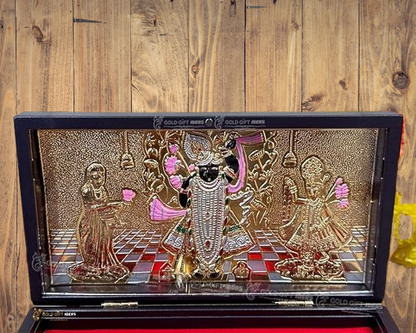 24K Gold Plated Shreenathji Pocket Temple