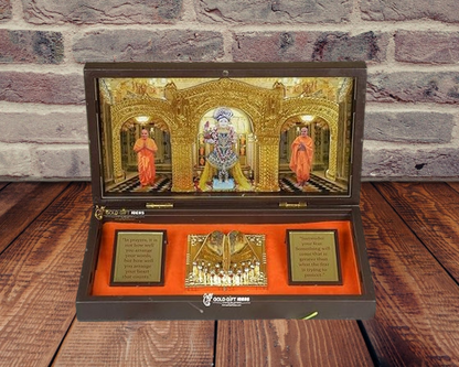 24K Gold Plated Swaminarayan pocket Temple