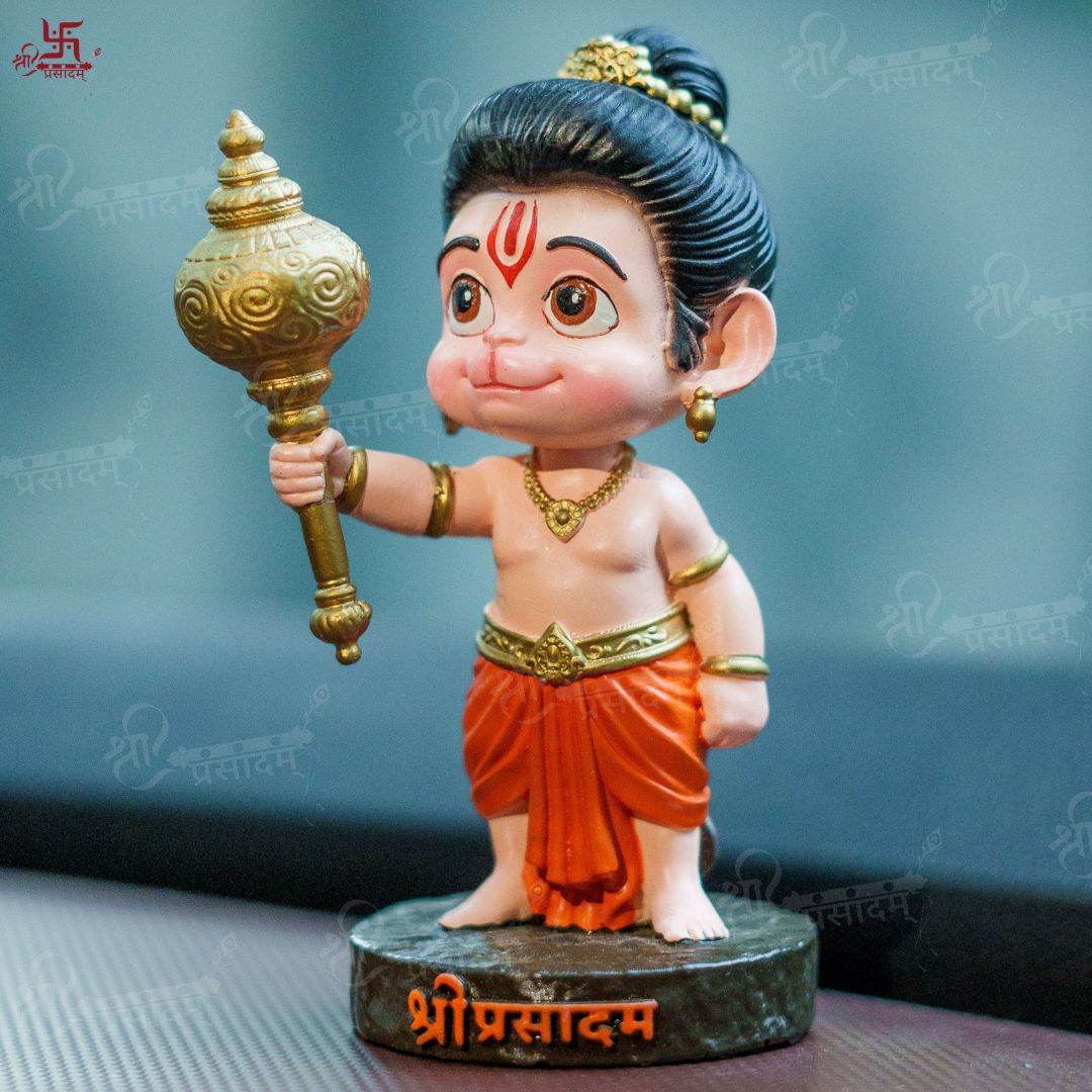 Bal Hanuman with Gada Decorative Showpiece