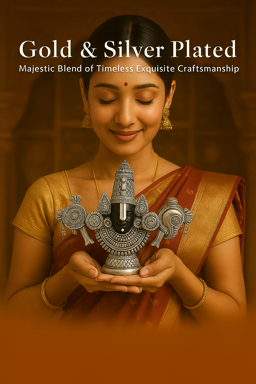 Lord Balaji Idol - Silver Plated