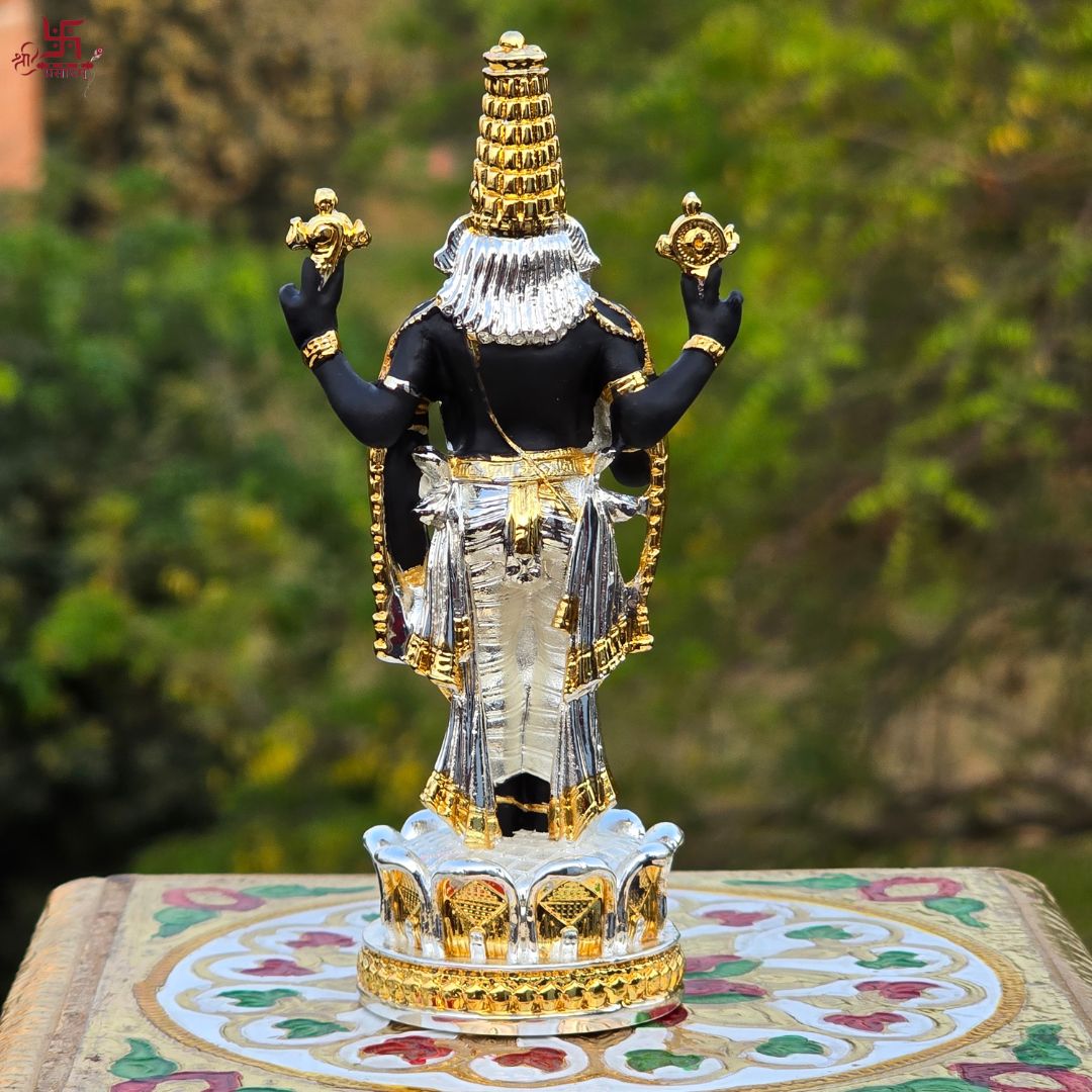 Lord Tirupati Balaji Idol Gold And Silver Plated