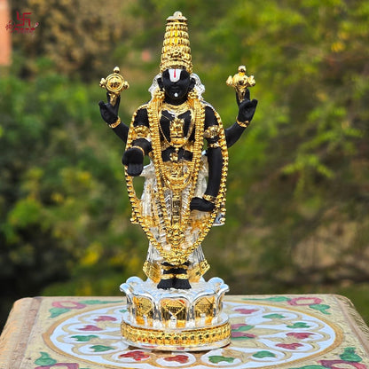 Lord Tirupati Balaji Idol Gold And Silver Plated