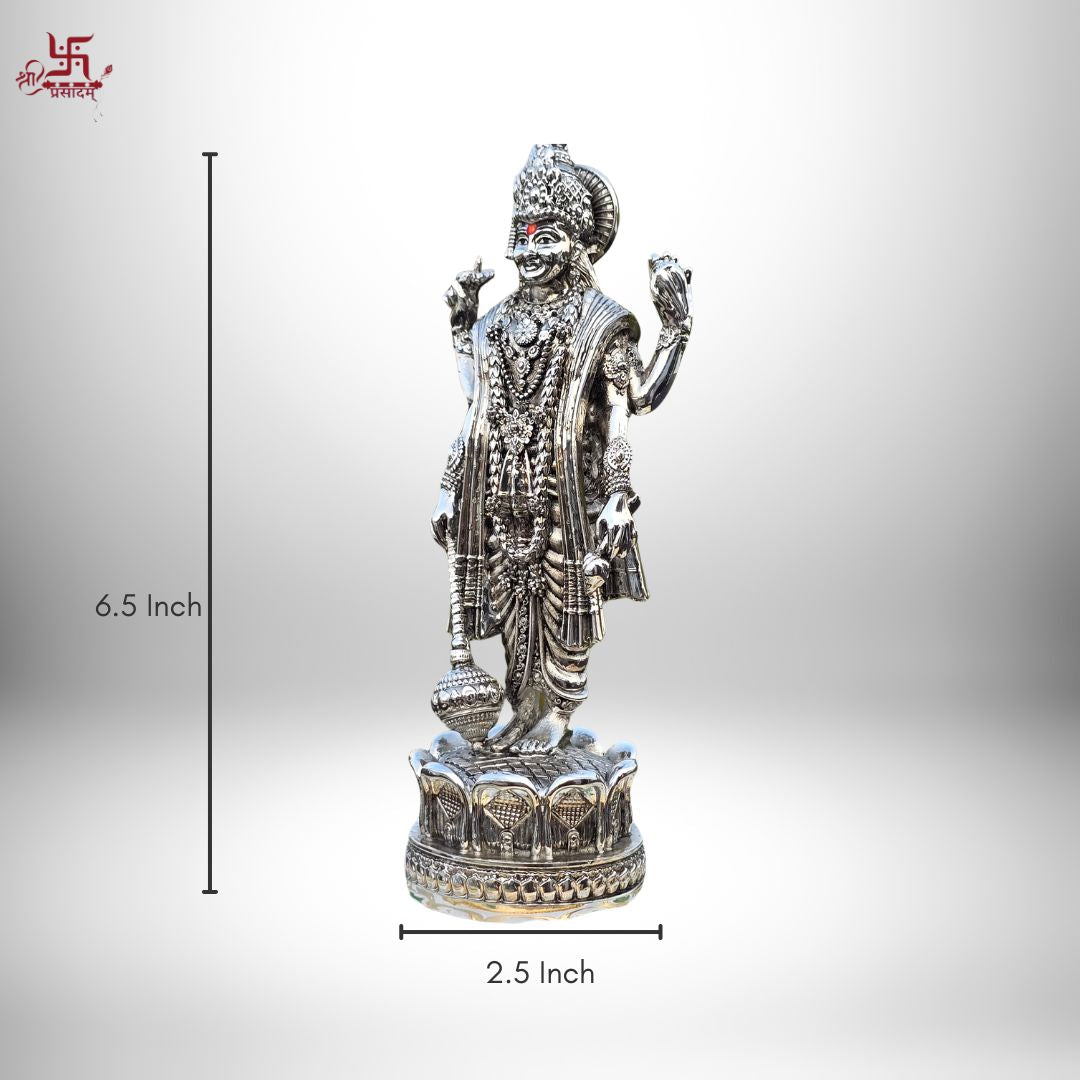 Satyanarayan Swami  Silver Plated Idol