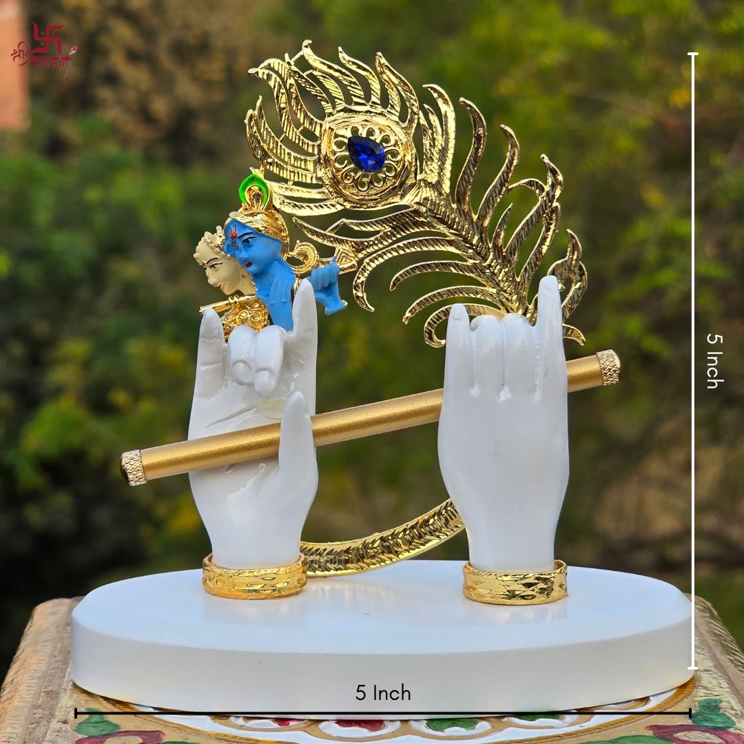 Krishna Ji Hand with Flute Gold Plated