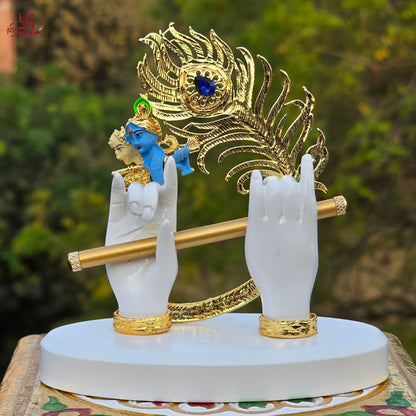 Krishna Ji Hand with Flute Gold Plated