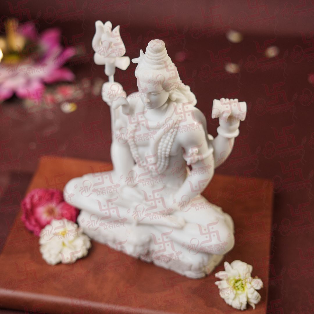 White Marble Shiva Statue