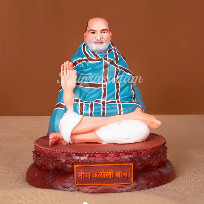 Neem Karoli Baba Idol Statue – For Home, Car Dashboard, Gifting & Spiritual Decor