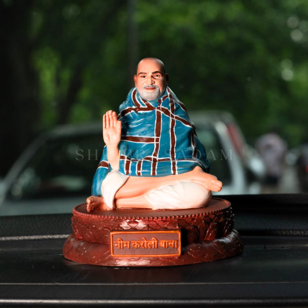 Neem Karoli Baba Idol Statue – For Home, Car Dashboard, Gifting & Spiritual Decor