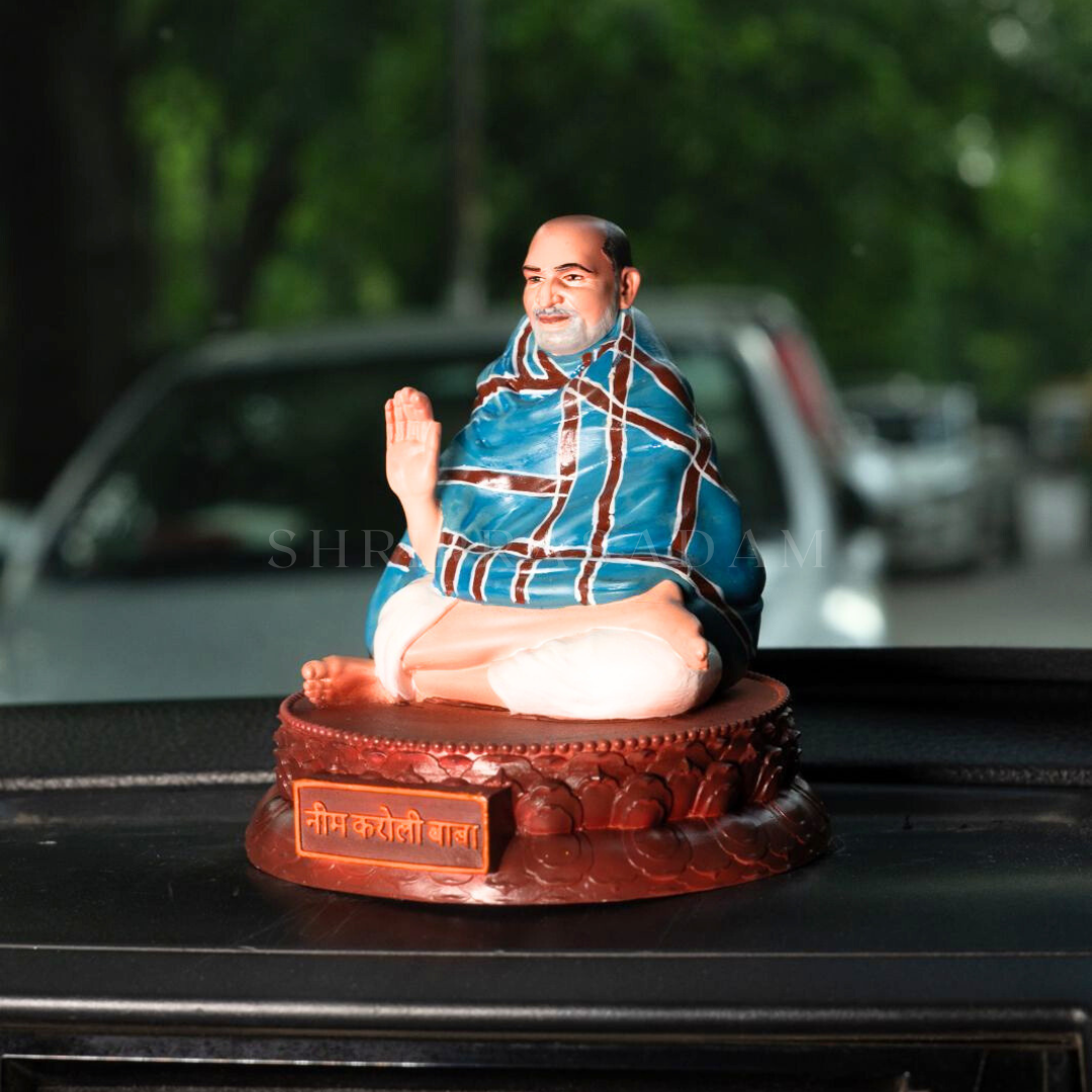 Neem Karoli Baba Idol Statue – For Home, Car Dashboard, Gifting & Spiritual Decor