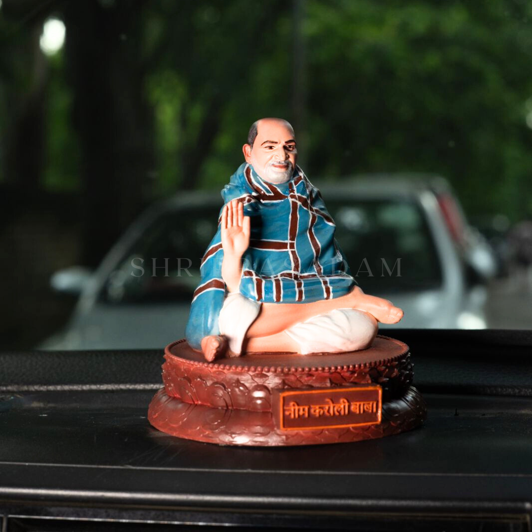 Neem Karoli Baba Idol Statue – For Home, Car Dashboard, Gifting & Spiritual Decor