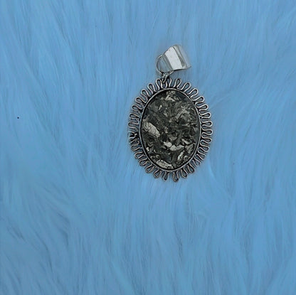 Raw Pyrite Pendant (SILVER)