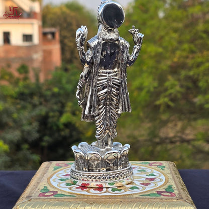 Satyanarayan Swami  Silver Plated Idol