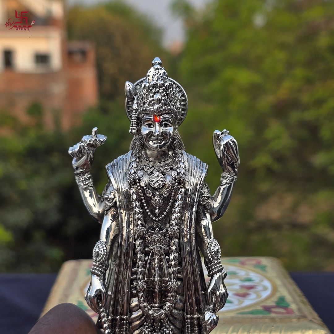 Satyanarayan Swami  Silver Plated Idol