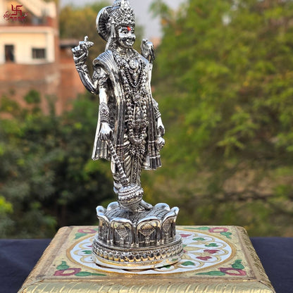 Satyanarayan Swami  Silver Plated Idol