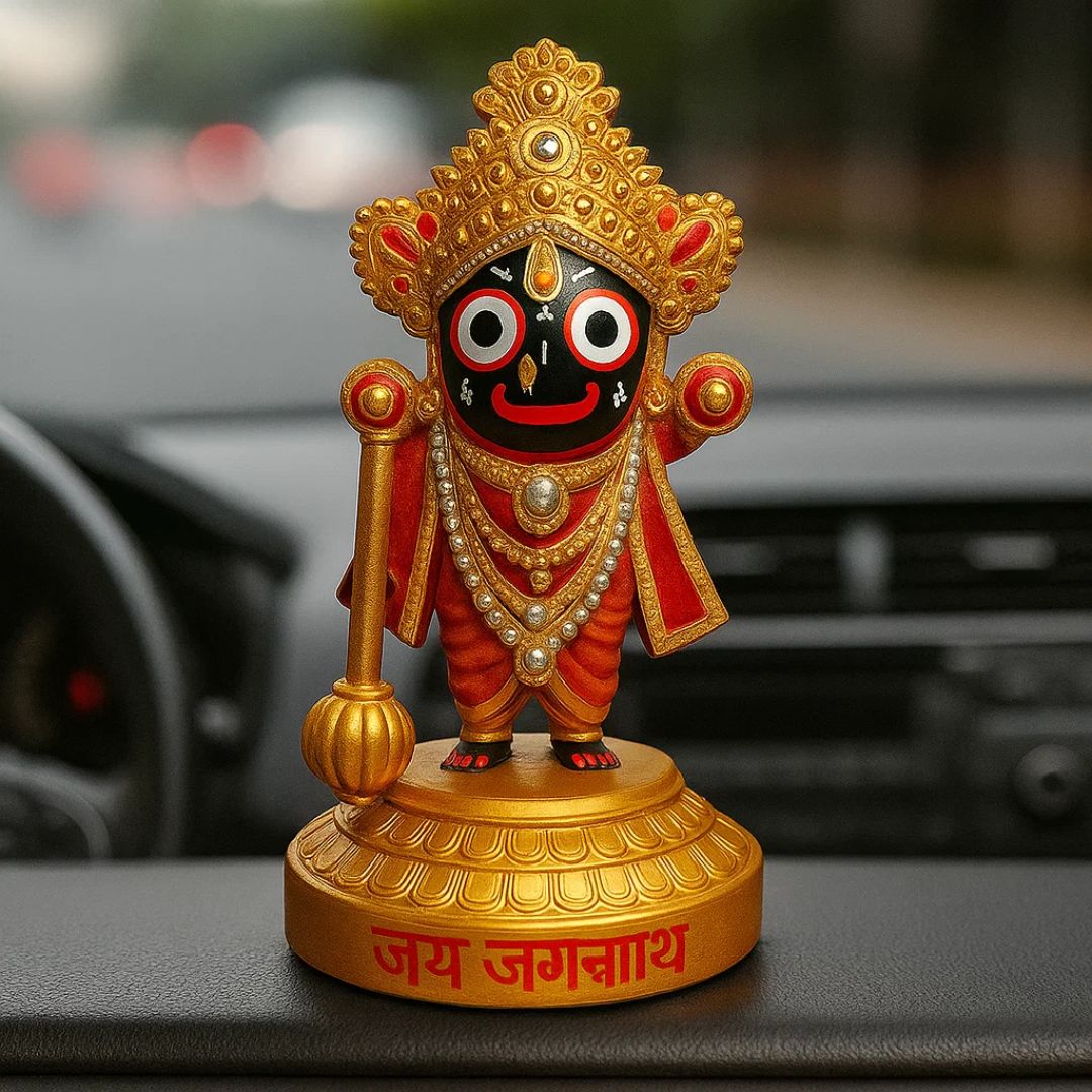 Shree Jagannath Idol Statue Divine Decor for Home, Car Dashboard & Gifting
