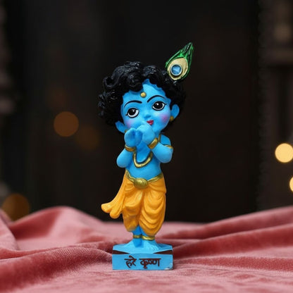 Shri Krishna with Flute Idol (Blue Color)
