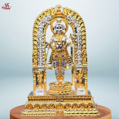 Shri Ram Lalla Gold and Silver Plated Murti For Home, Puja, Office, and Gift