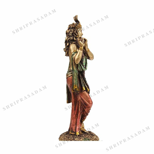 Krishna Standing Statue | Metal Finish (10 Inch)