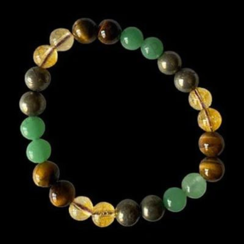 CITRINE PYRITE TIGER’S EYE - MONEY MANIFEST BRACELET