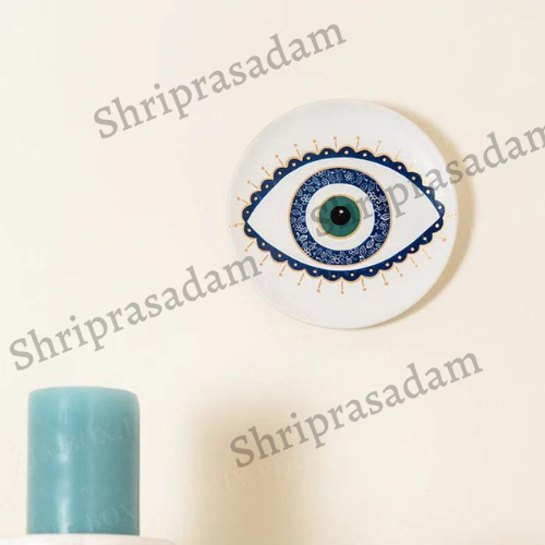 Hand-Painted Evil Eye Fancy Wall Decor Plate