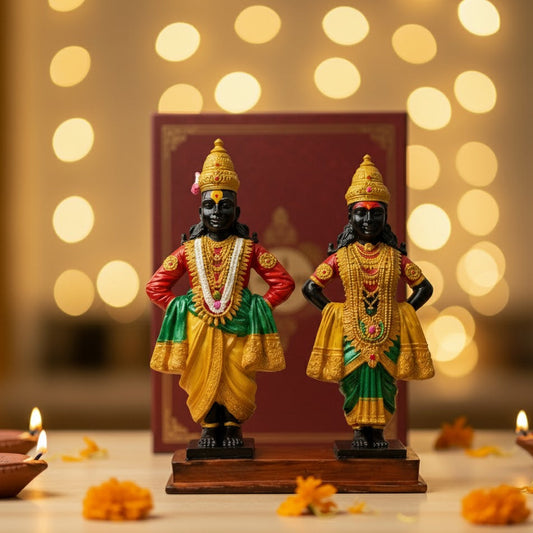 Vitthal Rukhmini Multicolored Idol