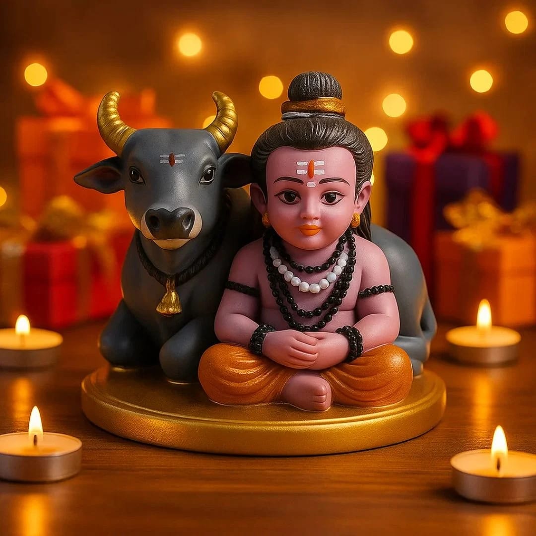 Bal Shiv Idol With Nandi