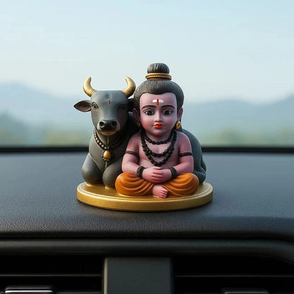 Bal Shiv Idol With Nandi