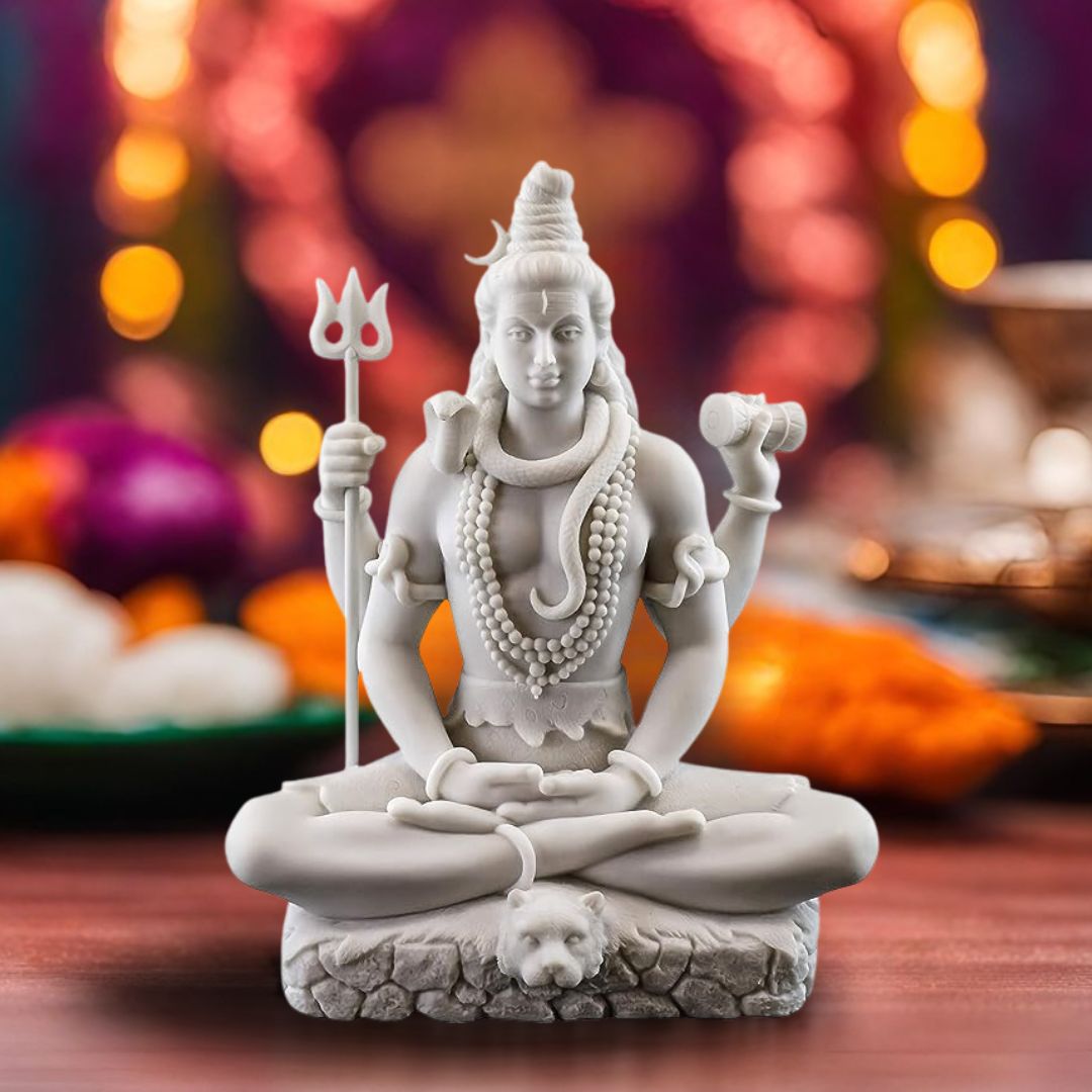 White Marble Shiva Statue