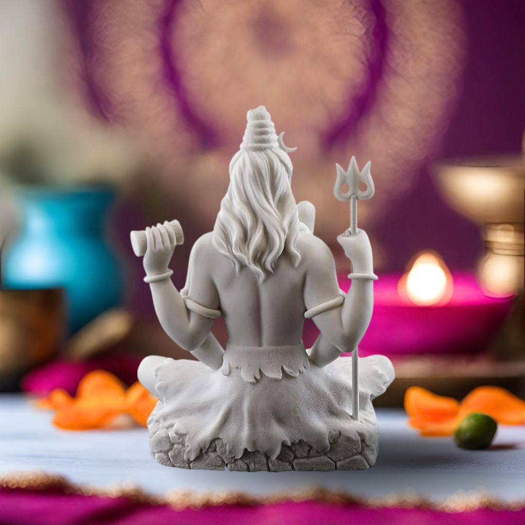 White Marble Shiva Statue