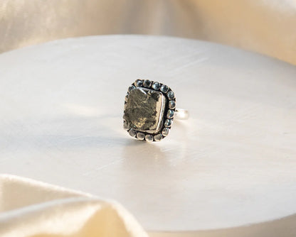 Pyrite Natural  Adjustable Ring